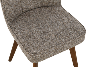 Modern Tufted Upholstered <b>Dining</b> <b>Chair</b> With Wooden Legs Fabric Seat Midcentury Design Home Furniture - Product Image 4