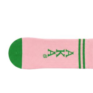 Pink Green Quarter <b>Socks</b> Women Cotton Crew <b>Socks</b> Color Block Athletic Casual <b>Socks</b> Comfortable Daily Wear Fashion Footwear - Product Image 6