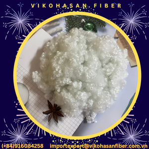 Vietnam Manufacturer's 15D HCS Recycled White Staple Hollow Conjugated Siliconized Polyester for Furniture Fill Material - Product Image 2