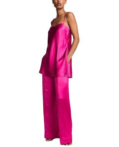 Pyjama en satin pour femmes, élégant et confortable, pyjama en satin deux pièces pour femmes - Product Image 2