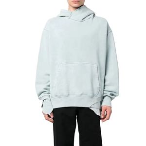 Nueva Sudadera Holgada de Terciopelo Grueso Lavado con Degradado Teñido por Pulverización, Estilo Desgastado, Lavado Ácido, Sudadera de Moda con Logotipo Personalizado - Product Image 1