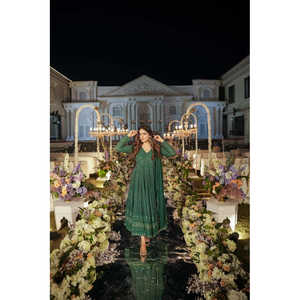 CONJUNTO TRAJE GEORGETTE BORDADO NIGHT STAR SENARA VERDE - Product Image 5