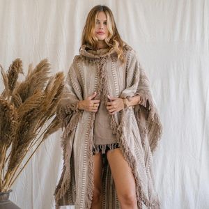 Cardigan Kimono à Franges pour Femme, Style Bohème, Veste de Festival, Tenue de Rave Désertique, Manteau Tribal, Pièce Superposée Hippie - Product Image 1