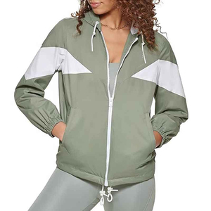 Women <b>Long</b> Sleeve Windbreaker <b>Jacket</b> Breathable Quick Dry Hooded Outdoor Fitness Walking Running <b>Rain</b> Protection Custom - Product Image 1