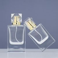KZPACK Flacon de parfum de luxe carré transparent en verre avec pompe pulvérisatrice, impression sérigraphique, diffuseur à bâtonnets 50ml/100ml, emballage de parfum pour