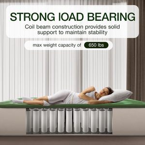 Colchón Inflable Queen con Bomba Integrada - Cama Inflable Mejorada, Inflado Rápido en 2 Minutos, Soporte Resistente, 13'' / 650lbs Máx. - Product Image 3