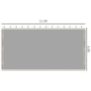 Rete di Ricambio Bianca con Cerniera per Gazebo 10 X 13, Accessori per Tende - Product Image 3