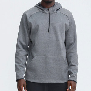 Autumn Plus Size Hoodies for Men Breathable Custom Mens Pullover Polyester/Cotton Embroidered Solid Pattern Hooded Collar - Product Image 3