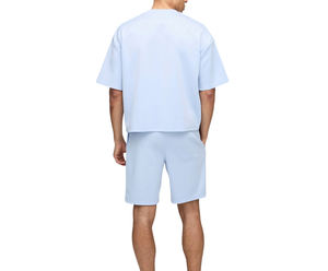 Conjunto de Camisa y Pantalones Cortos de Verano para Hombre, Atuendo Casual de Dos Piezas, Tela Transpirable y Cómoda para la Playa, Viajes, Uso Diario, Estilo Urbano - Product Image 3