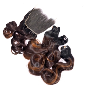 Extensiones de Cabello Humano Vietnamita Ondulado Ombre de la Más Alta Calidad, Precio Especial, con Cierre, 2026 - Product Image 2