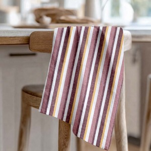 Serviettes de cuisine 100% coton tissées à séchage rapide, rayées teintes en fil, à suspendre – Meilleur design – Prix abordable - Product Image 3