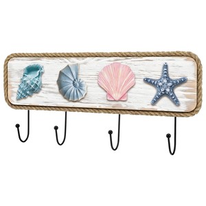 Wholesale Mango <b>Wood</b> Rope-Wrapped Wall Hook - Nautical Coastal Design - Product Image 4