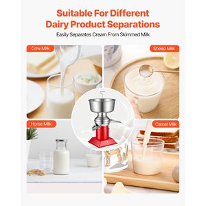 Separatore Elettrico per Crema di Latte 60L/H, 10500 Giri/Min, Macchina Centrifuga per Lavorazione Latticini in Acciaio Inox 304 per Latte di Capra e Mucca - Product Image 6