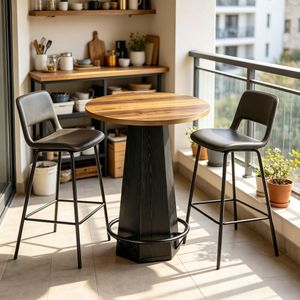 Tavolo da Bar Moderno Minimalista in Legno per Casa, Feste, Hotel e Spazi Esterni - Product Image 1