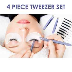 Ensemble de pinces à sourcils professionnelles en acier inoxydable avec pointes de précision pour un façonnage durable des sourcils et un arrêtage des poils, couleur personnalisée - Product Image 3