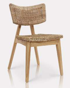 เก้าอี้รับประทานอาหารหวายไม้สักเกรดเชิงพาณิชย์ สำหรับร้านกาแฟ รีสอร์ท และเฟอร์นิเจอร์โรงแรมจากผู้ผลิต - Product Image 2