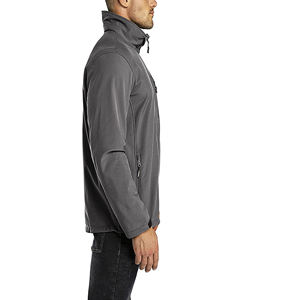 Veste polaire à capuche tendance pour homme, sur mesure, manteau softshell de haute qualité, motif décoratif, tissu tricoté léger pour l'hiver - Product Image 4