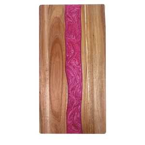 Bandeja de Madera de Acacia Cuadrada con Resina Epoxi Azul Oscuro, Apta para Lavavajillas, 2 cm de Grosor, para Servir Quesos y Charcutería, Tabla de Cortar para Cocina - Product Image 2