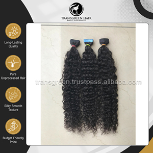 Extensions de cheveux humains indiens 100 % naturels, bruts, non traités, bouclés et crépus, pour femmes, provenant d'un vendeur indien de premier plan. - Product Image 2
