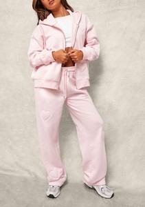Vente en gros de sweats à capuche pour femmes, design personnalisé, coupe décontractée à épaules tombantes, gaufré, hiver, zippé, en coton, manches longues - Product Image 6