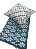 Plaids décoratifs brodés en tricot 100% coton, doux, chauds, légers, couleur personnalisée, lavables à la main et en machine