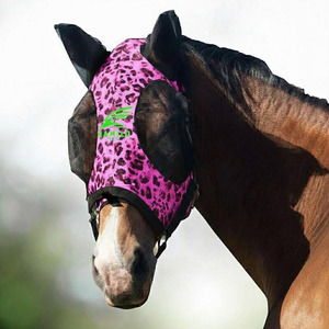 Masque anti-mouches pour chevaux, très vendu, protection UV, confortable, avec oreilles, respirant, élastique, avec couvre-yeux en maille - Product Image 5
