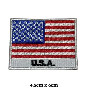 Parche Bordado OEM de la Bandera Americana con Gancho y Bucle, Invertido, para Brazalete Táctico - Product Image 2