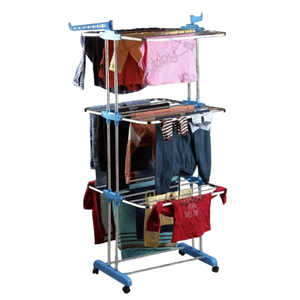 Séchoir à linge réglable en hauteur, pliable, organisateur de linge portable, support de suspension pour vêtements pour la maison, le balcon, la chambre et la salle de bain - Product Image 1