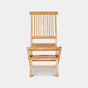 Silla de comedor Denson hecha de madera de teca maciza de alta calidad con madera natural para uso en exteriores. - Product Image 2