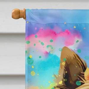 Gran Multicolor Cairn Terrier Hippie Casa de perro Bandera Porche Manga Polo Decorativo Patio Banner Obra DE ARTE Colgante de pared Hecho - Product Image 3