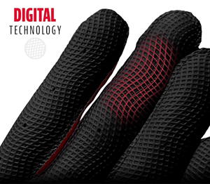 Gants de frappeur de baseball noirs et rouges, 100 % cuir véritable, doigts entièrement couverts, confortables, durables, adhérence professionnelle, antidérapants, fermeture auto-agrippante - Product Image 4