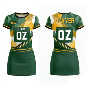 Vestido de Netball con Parches y Logotipo Personalizado del Fabricante, Spandex/Poliéster Transpirable, Ropa Deportiva para Mujer - Product Image 1
