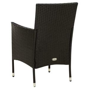 Ensemble de 2 chaises de jardin en polyrotin noir, taille moyenne - Product Image 5