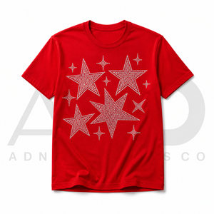 เสื้อยืดประดับเพชรแบบกำหนดเองสำหรับผู้หญิงผู้ชาย |   เสื้อยืดลายกราฟิกคริสตัลวิบวับ |   เสื้อยืดผ้าฝ้ายประดับคริสตัลแบบฮอตฟิกซ์ - Product Image 1