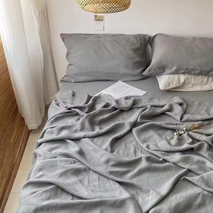 Premium <b>Linen</b> Bed <b>Linen</b> <b>Set</b> Custom Size Logo Motel Guest Room Wholesale Flat Fitted Sheet <b>Sets</b> - Product Image 2