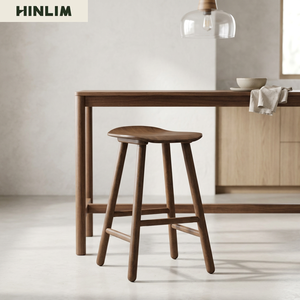 Rustic Solid <b>Wood</b> <b>Stool</b> Contemporary Minimalist Design Durable Home Furniture for Apartment Bedroom Hotel Living Room - Product Image 2