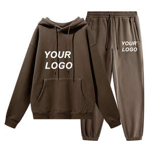 Conjunto Deportivo de Pantalones y Sudadera con Capucha 2 en 1, 330 Gramos, 100% Algodón, Casual, Color Sólido, de Alta Calidad, con Estampado Personalizado, para Hombre - Product Image 6