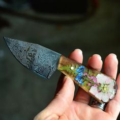 Layers Damascus Steel Chef Paring <b>Knife</b> <b>Knives</b> Fruit Peeling <b>Knife</b> with Resin and Solidfied Wood Handle - Product Image 3