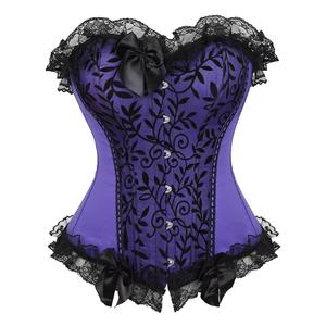 คอร์เซ็ตของผู้หญิงวินเทจชุดกระชับสัดส่วนเซ็กซี่แบบโอเวอร์บัสเทจคอร์เซ็ทผ้าบอร์เคดระบายอากาศทันสมัยสำหรับขนาดใหญ่พิเศษ - Product Image 1