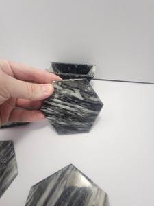 Ensemble de 4 dessous-de-verre en marbre, pierre naturelle, élégant, décoration de table basse, cadeau pour la maison - Product Image 3