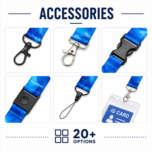 Custom Neck Strap with Logo <b>Polyester</b> Sublimation ID Badge <b>Lanyard</b> for Event Conference Trade Show OEM Manufacturer - Product Image 5
