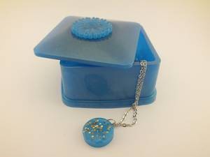 Ocean Bloom Resin Jewelry Box Handmade Blue Keepsake Storage Case With Floral Lid Decorative Organizer Timeless <b>crafts</b> - Product Image 1