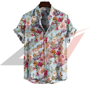 Chemise de plage ample et respirante à imprimé hawaïen personnalisable, impression numérique 3D, fabricant fiable OEM&ODM - Product Image 1