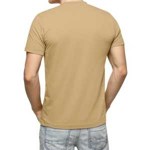T-shirt à manches courtes col rond pour homme en coton uni disponible en grandes tailles - Product Image 2