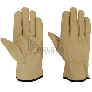 Gants de sécurité d'hiver anti-coupure en cuir double paume certifiés CE, en cuir de vachette de haute qualité, mitaines de travail à doigts complets, vente en gros industrielle - Product Image 1