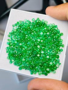 Lot de pierres précieuses d'émeraude naturelle de Zambie, taille ronde, qualité AAA, lueur agréable, couleur agréable, coupe et polissage parfaits pour la création de bijoux. - Product Image 6