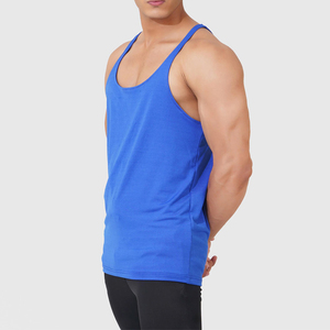 Oem Service Custom Gym <b>Singlets</b> <b>Men</b> Tank Tops Knitted Breathable Cotton/Bamboo Stringer Bodybuilding Fitness Fashion Gym Tank - Product Image 3