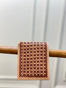 แฟชั่นใหม่กระเป๋าสตางค์หนังแบบพับสองด้านหรูหราสลักลายด้วยมือกระเป๋าสตางค์สำหรับผู้ชาย // ที่ใส่บัตรเครดิตแบบมินิมอล - Product Image 3