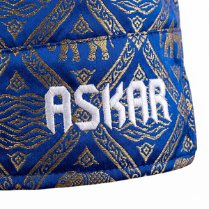 Shorts de boxe unisexes pour adultes Askar, bleu marine, coupe ample, impression sérigraphique sur le devant, 100% polyester, légers, respirants, séchage rapide - Product Image 4