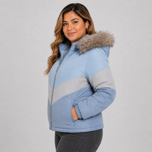 Women Autumn/Winter Regular Quilted Dyed Polyester/Nylon Waterproof Breathable Eco-Friendly Reversible Puffer Jacket Shiny - Product Image 3